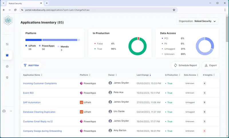 Inventory of all your LCNC apps